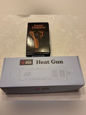 Resiner’s infrared gun thermometer and heat gun.